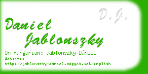 daniel jablonszky business card